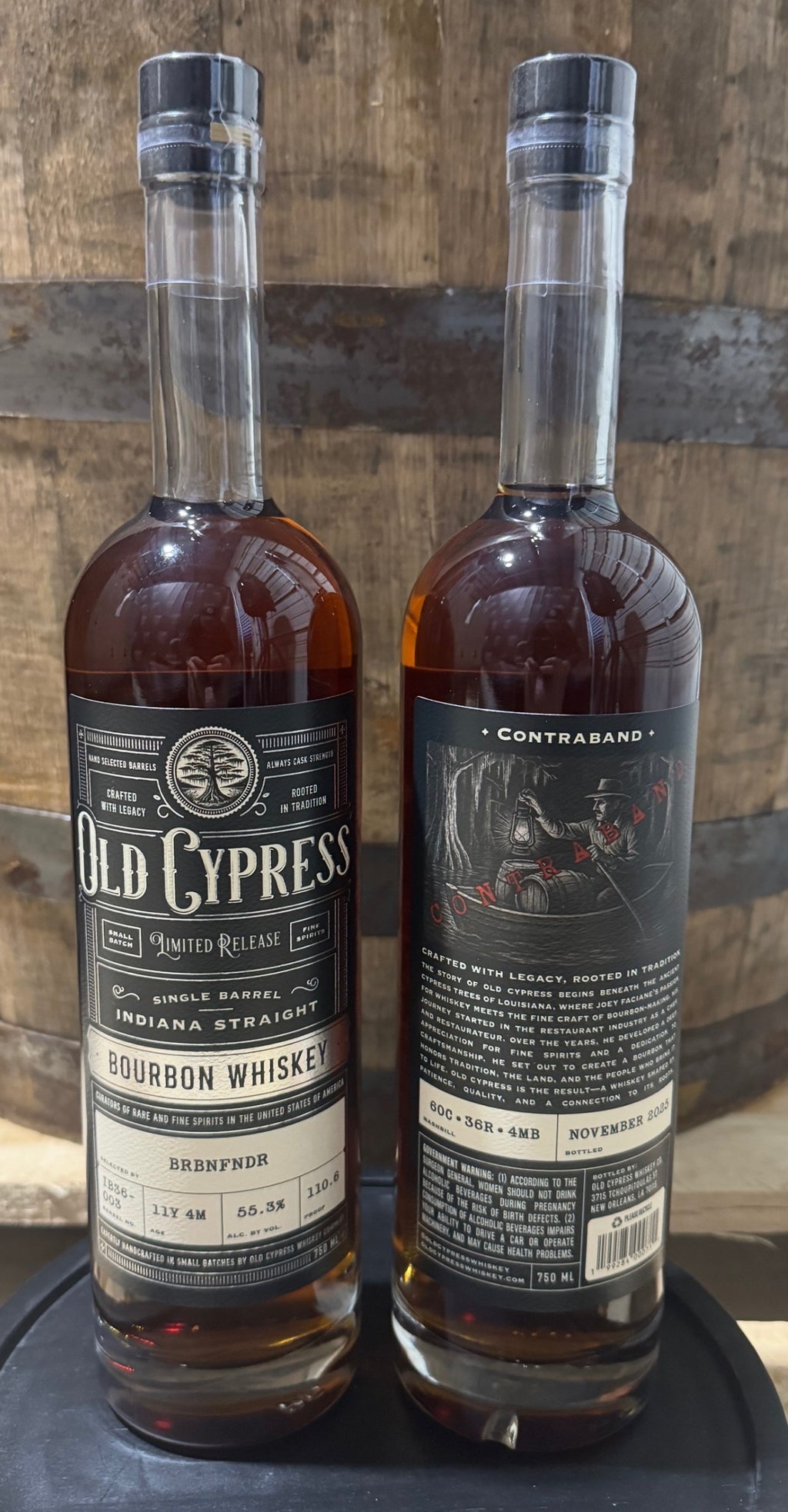 Old Cypress "Contraband" 11yr 4mo Indiana Bourbon, BRBNFNDR Single Barrel Selection